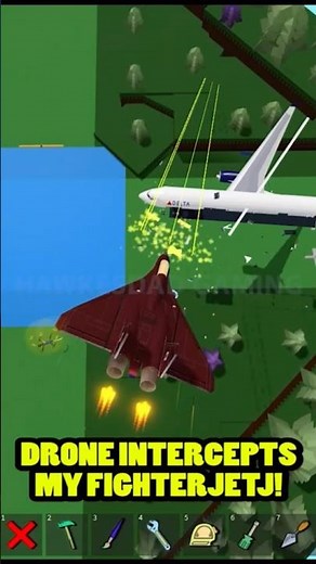 Roblox Build a Boat for Treasure Drone Intercepts Aggressive Fighter Jet! #babft #roblox