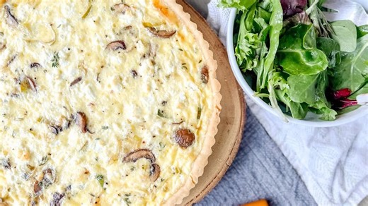 Mushroom And Leek Quiche Recipe