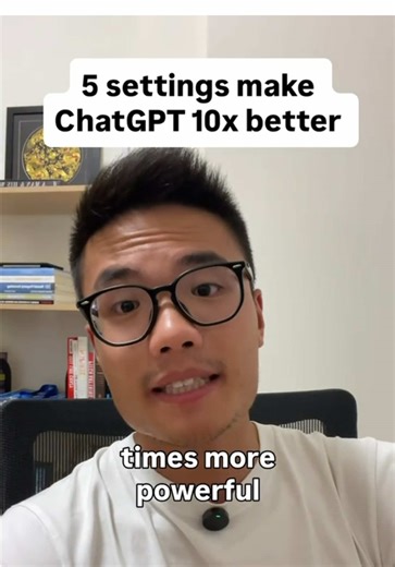Turn on these 5 settings in ChatGPT to make it 10x more powerful! #chatgpt #chatgpttips #ai #chatgpthacks #fyp