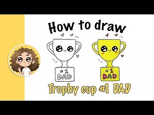 How to draw a Trophy for Father’s Day (step by step)