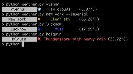🐍📰 Raining Outside? Build a Weather CLI App With Python — https://realpython.com/build-a-python-weather-app-cli/ #python | Real Python
