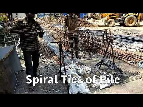 HOW TO MAKE SPIRAL TIES OF PILES OR COLUMNS AT SITE
