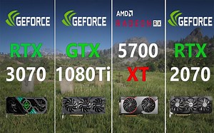 RTX 3070 vs GTX 1080Ti vs RX 5700XT vs RTX 2070 显卡性能测试对比（1080P分辨率，CPU为R5 3600）
