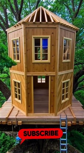Building a Tree-Top Wooden Cabin 🌳 | Epic Treehouse Construction Timelapse #timelapse #satisfying