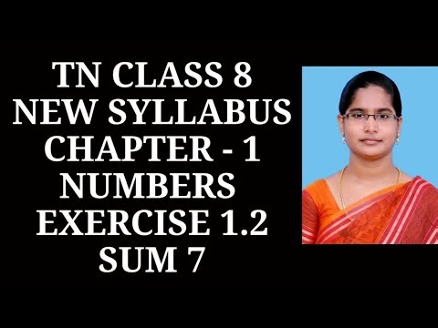 8th Maths Ch-1 Numbers | Exercise-1.2 (7th sum) | Samacheer One plus One channel