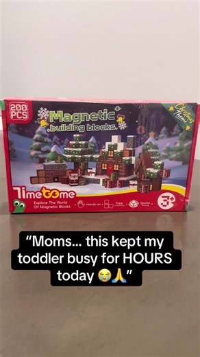 This Christmas magnetic building set is SO cute and it literally kept Logan busy forever. Quiet, screen-free, hands-on play… and he was obsessed. If you need a weekend activity or an easy gift idea, this is it 🎄✨ Linked below!#tiktokshopblackfriday #tiktokshopholidayhaul #toys #toddlersoftiktok #christmasgiftideas