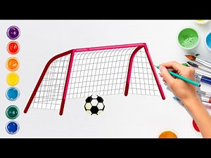 How to easy draw soccer goal