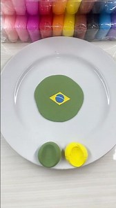 I made a love-shaped Brazilian flag🇧🇷 #diy #brazil #shorts