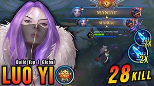 28 Kills!! Luo Yi Deadly Combo 100% Can't Move!! - MLBB #gameplayproplayer #luoyi #MLBB | Gameplay Proplayer Live