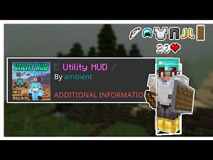 UTILITY HUD MOD V1 MCPE 1.17/1.18 (ARMOR HUD,HEALTH INDICATOR,ARMOR TAGS E AND MORE)