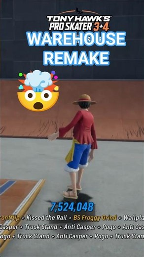 THUG 2 WAREHOUSE TRAINING in Tony Hawk's Pro Skater 3+4 - CREATE-A-PARK