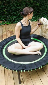 Level up your rebounder routine with the stability bar! The bar isn’t just for balance — it helps improve posture, provides extra support for challenging moves, and allows you to engage your core and lower body more effectively Perfect for toning, stability, and confidence on every bounce! #Leapsandrebounds #RebounderWorkout #StabilityBar | Leaps and Rebounds