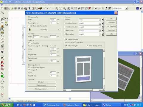 ArCon Tutorial: Türen + Fenster, Grundriss erweitern