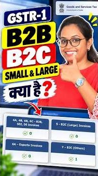 B2B, B2C Large & B2C Small in GST | GSTR-1 Explained