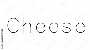 Cheese Handwritten Text Animation in Various Sans-Serif Fonts and Weights Stock Video