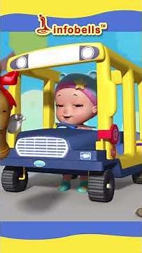 The wheels on the bus go round and round song | Nursery Rhymes & Baby Rhymes | Infobells #bussongs