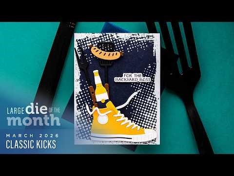 Spellbinders March 2026 Large Die of the Month – Classic Kicks
