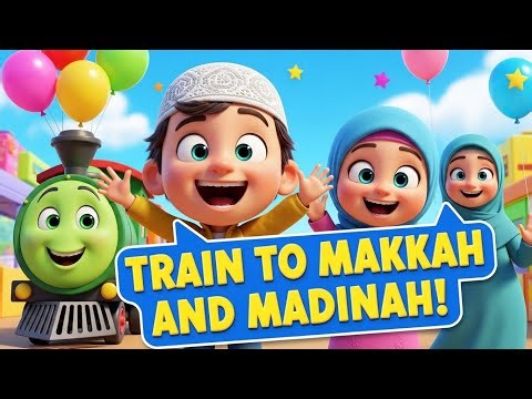 Train to Makkah and Madinah | Beautiful Islamic Kids Song | Bismillah & Salawat
