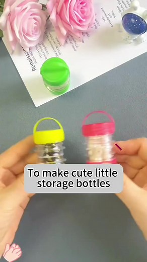 DIY Plastic Bottle Cap Crafts: Cute Little Storage Bottles