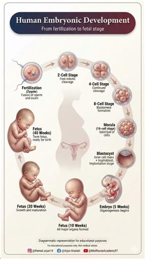 Human Embryonic Development Explained | From Fertilization to Fetal Stage | Embryology #embryo