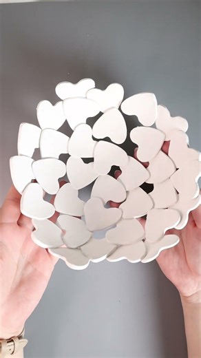 Air Dry Clay Heart Bowl - So Easy #diy #claycrafts #satisfying