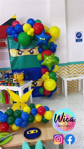 Decoración NinjaGo! #ninjago #ninjagoparty #balloons #balloon #globos #birthdayboy #fypシ #parati #foryourpage #balloondecor #tiktok #foryou