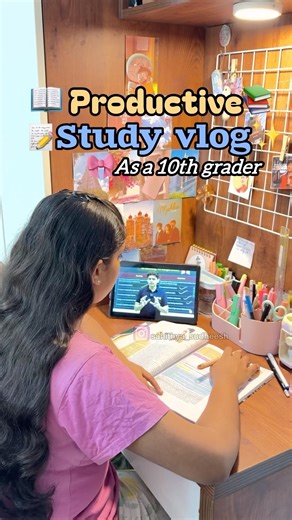 Study vlog as a 10th grader📚📝 #shorts #study #cbse