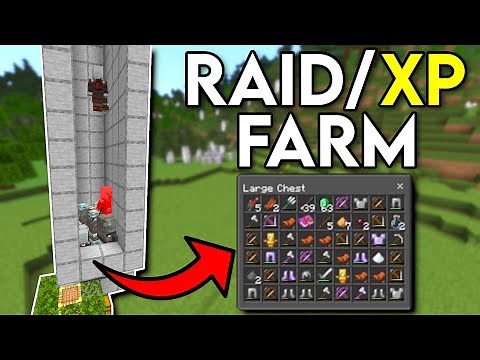 Best EASY AFK Raid Farm For Minecraft 1.19! Minecraft Bedrock