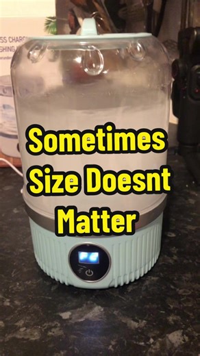 Great mini washer for camping or round house, just pop in socks or underwear, no need to wait for a full wash with this mini rechargeable washing mashing #campinglife #miniwashing #gadget