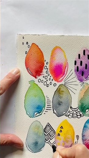 Watercolor and paint pen tutorial. #calmingstrategies #arttutorial #artforbusypeople