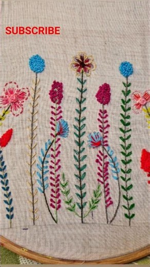 Simple Flower Embroidery Easy Hand Embroidery Design #art #shorts
