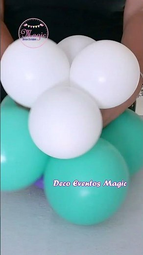 🧜‍♀️¿Cómo hacer un arreglo con globos?🧜‍♀️How to make an arrangement with balloons? #shorts #party