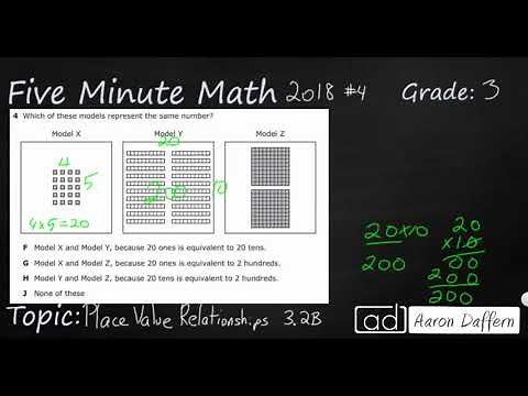 3rd Grade STAAR Practice Place Value Relationships (3.2B - #2)