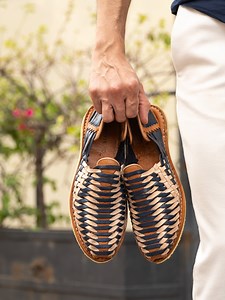 Handmade Leather Huarache Sandals for Men – Mexican Style, Slip-on Shoes, Breathable, Soft Leather Flats for Summer - Etsy