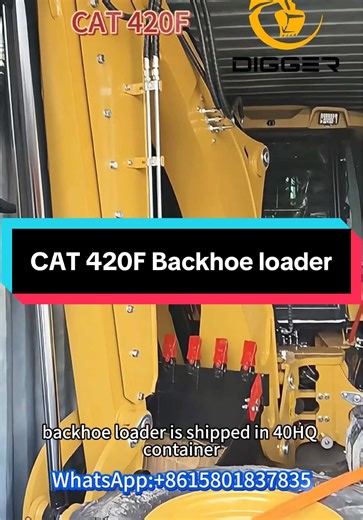 CAT 420F backhoe loader uses container transportation, which saves you sea freight. Welcome to contact me for purchase.