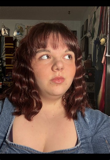 Refreshing Red Hair with Bangs Transformation