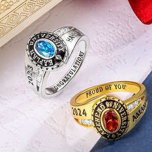 🎓✨The ring can be customized with your name, graduation year, school name and personal message to make it unique and special for you.The class ring makes a perfect graduation gift for yourself or your loved ones. | Getnamenecklace