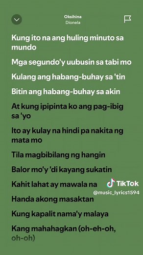 Oksihina Lyrics by Dionela: Full Song Breakdown
