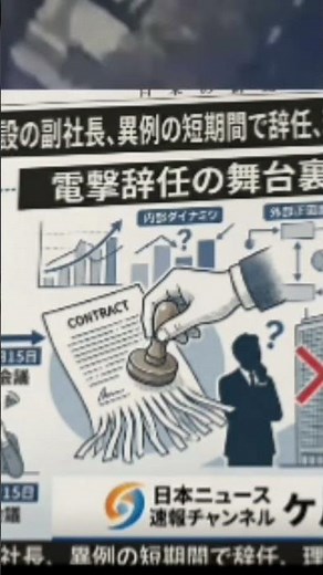 就任1ヶ月で辞任！？清水建設・副社長の電撃退任にネット騒然