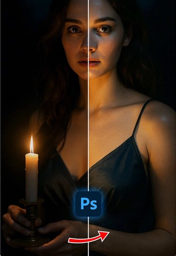 Master Lightning with Adobe Photoshop 2025 #photoshoptutorial #photoediting #graphicdesign #learnontiktok