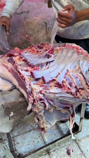 The fastest butcher in extracting small and large bones, the best way to cut them, the best metho...