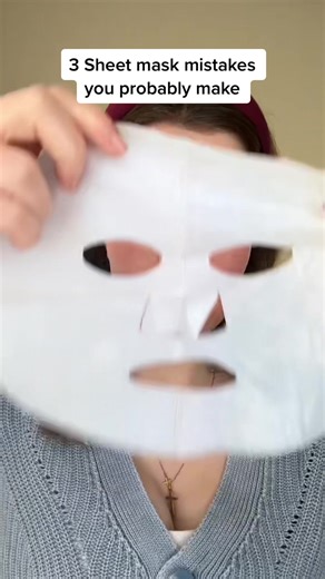 Do you use your sheet mask correctly? 🫣 #sheetmask #skincareroutine