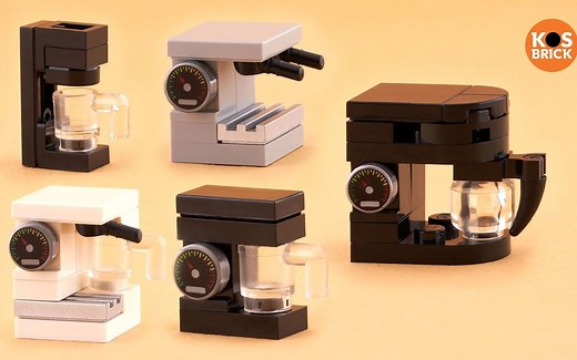 乐高MOC教程 咖啡机 拼搭指南