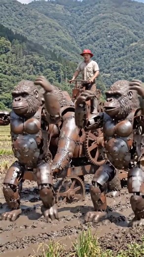 Giant monkey Farming Machine 😱🔥 | Future Tractor is Here!” Farming!" #shorts #farmingmachines #ai