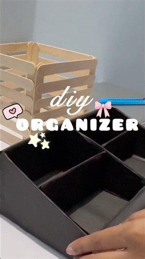 DIY Desk Organizer 🖤✨ Full Tutorial on My Channel ➜ Watch Now!🚀#craft#diy #shorts
