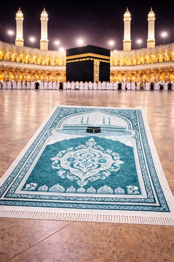 Turquoise Kaaba Pattern Islamic Prayer Rug - Etsy