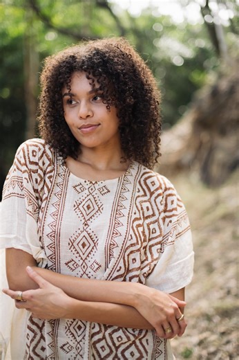 Tribal Block Print Goddess Top, Ethical Handmade Boho Festival Kaftan – Earthy Spiritual Hippie Clothing, Lightweight Summer Cover Up - Etsy