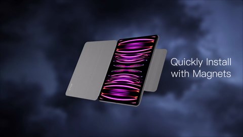 JETech Magnetic Case for iPad (A16) 11th/10th Generation (2025/2022), Magnetic Attachment, Slim Tablet Cover with Auto Wake/Sleep (Yellow)