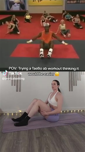 TaeBo Ab Workout...Billy Blanks is one of the OGs for group fitness. He still teaches and hosts workshops! Notice in this picture the pointed toes (bottom) vs flexed toes (top).what do you… | Jessica C.