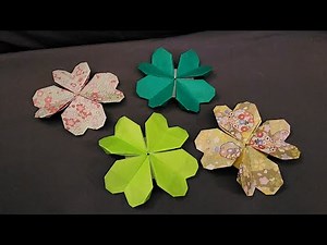 🍀 How to make a 4 Leaf Clover - an Origami Tutorial! 🍀